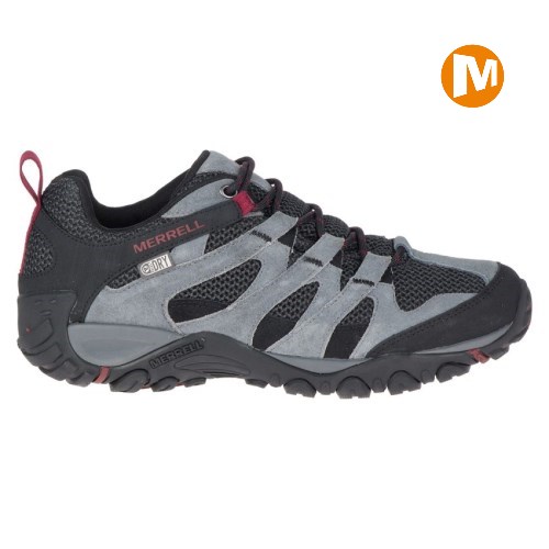 Merrell Alverstone Waterproof Wanderschuhe Herren Grau/Schwarz [DE-ENZCL]
